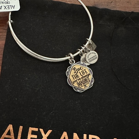 🫶🏻  Live the Life You’ve Always Imagined Alex and Ani Bracelet NWT + FREE GIFT - Picture 2 of 4